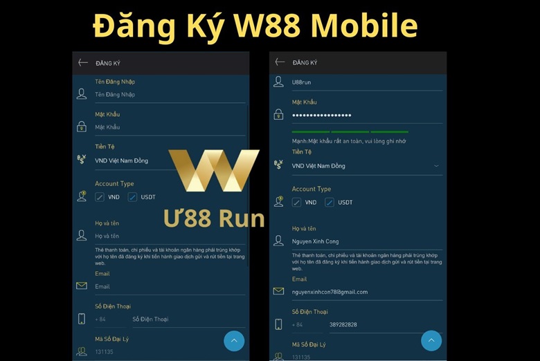 hướng dẫn đăng ký tài khoản w88