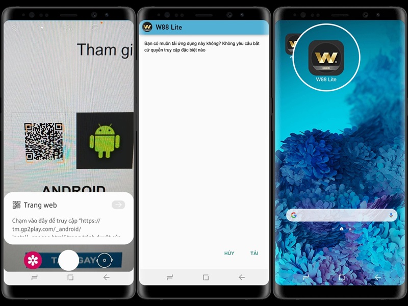 cài đặt app w88 trên androi